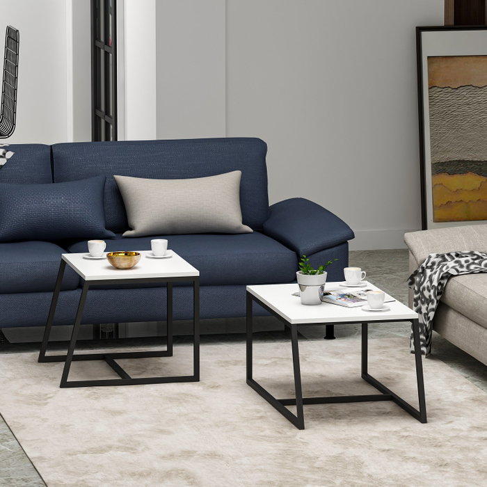 Hanah Home Mesa de Centro Minimal - Blanco